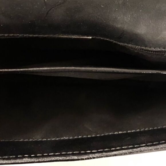 Vintage Desmo Made in Italy Black Leather Shoulder Bag - Picture 9 of 12